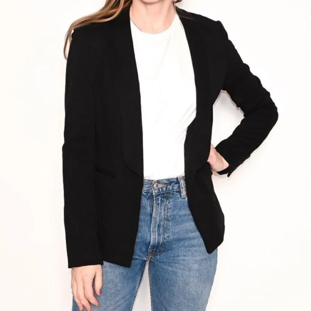 Madewell Duskfall Black One Button Stretch Blazer